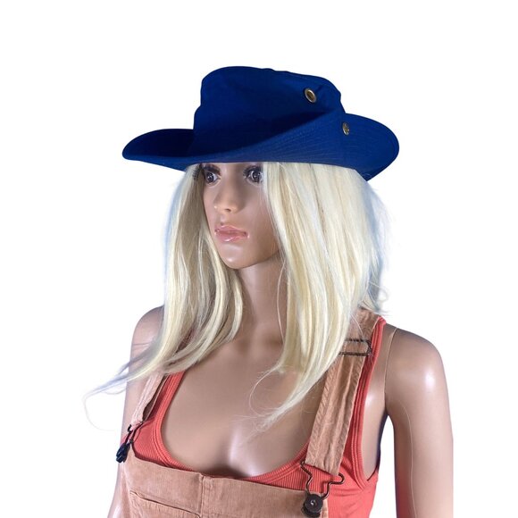 NWT Tilley T3 Cotton Duck Hat, Snap up, Navy, 71/2 60cm Large Unisex MSRP$99 - Picture 4 of 17